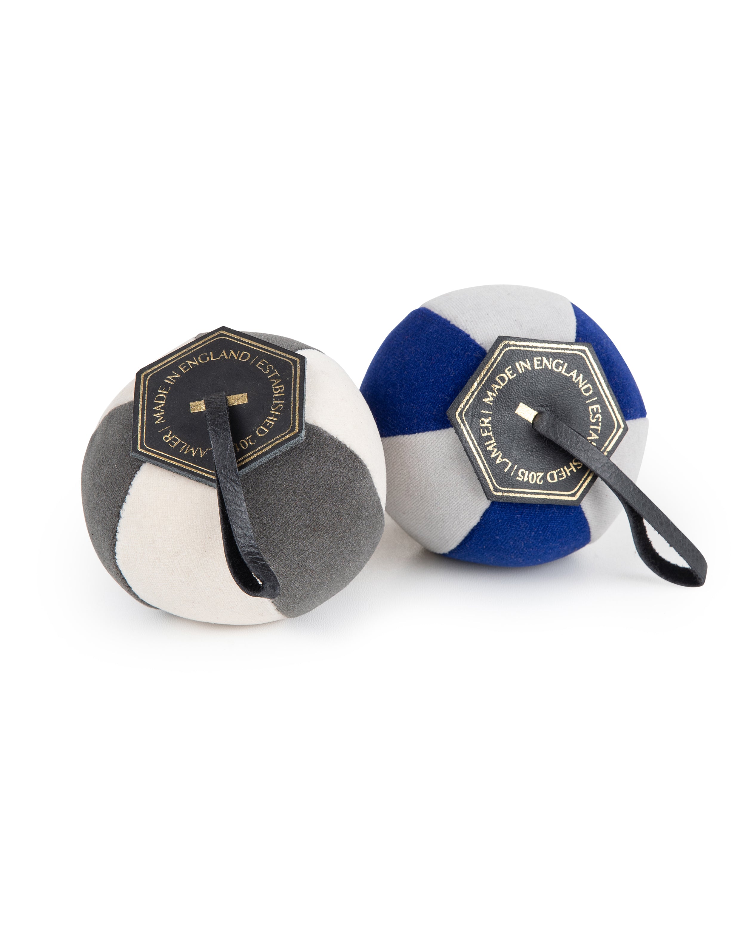 Velvet Segment Bauble | Electric Blue/Mist Grey