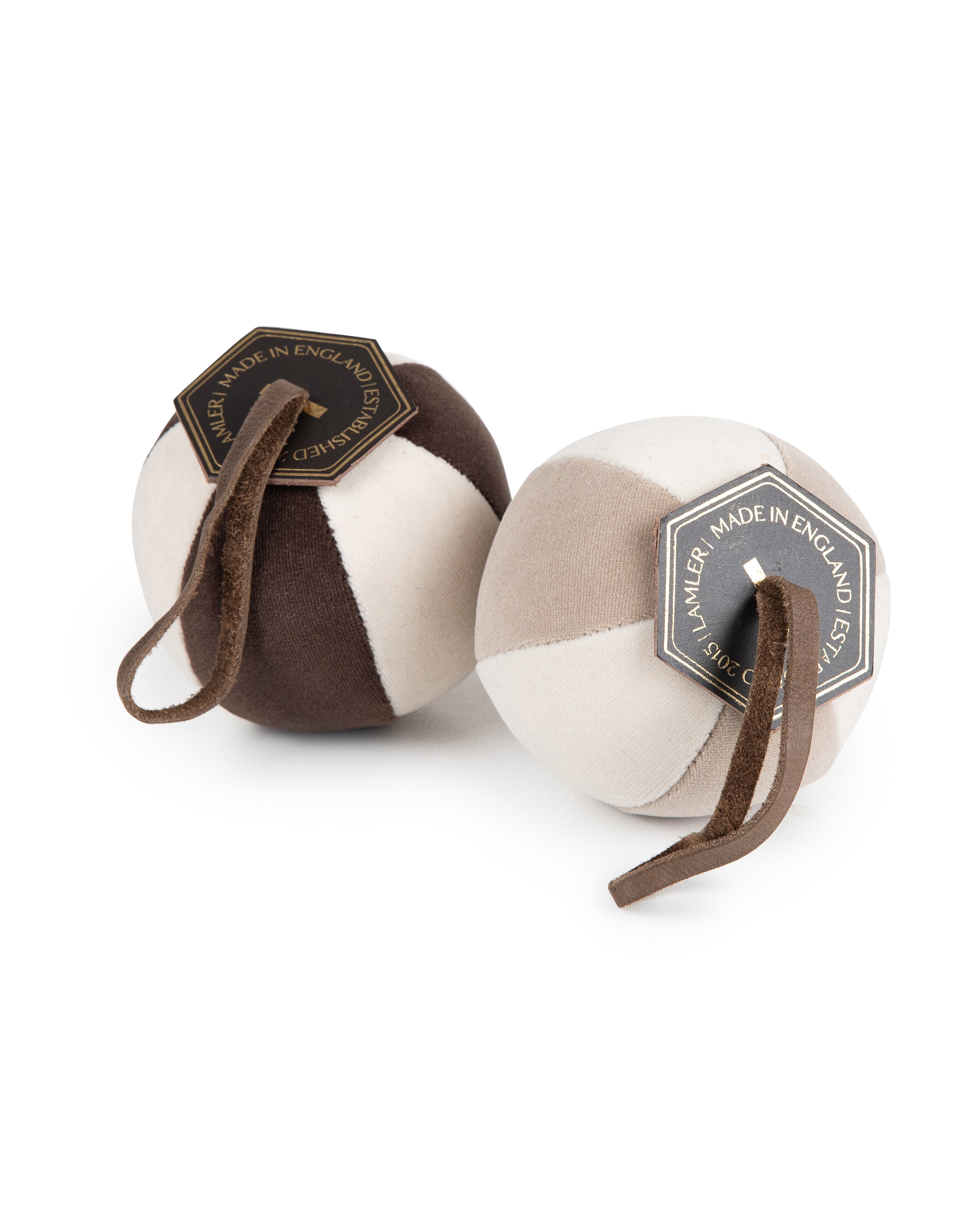 Velvet Segment Bauble | Ivory/Sand