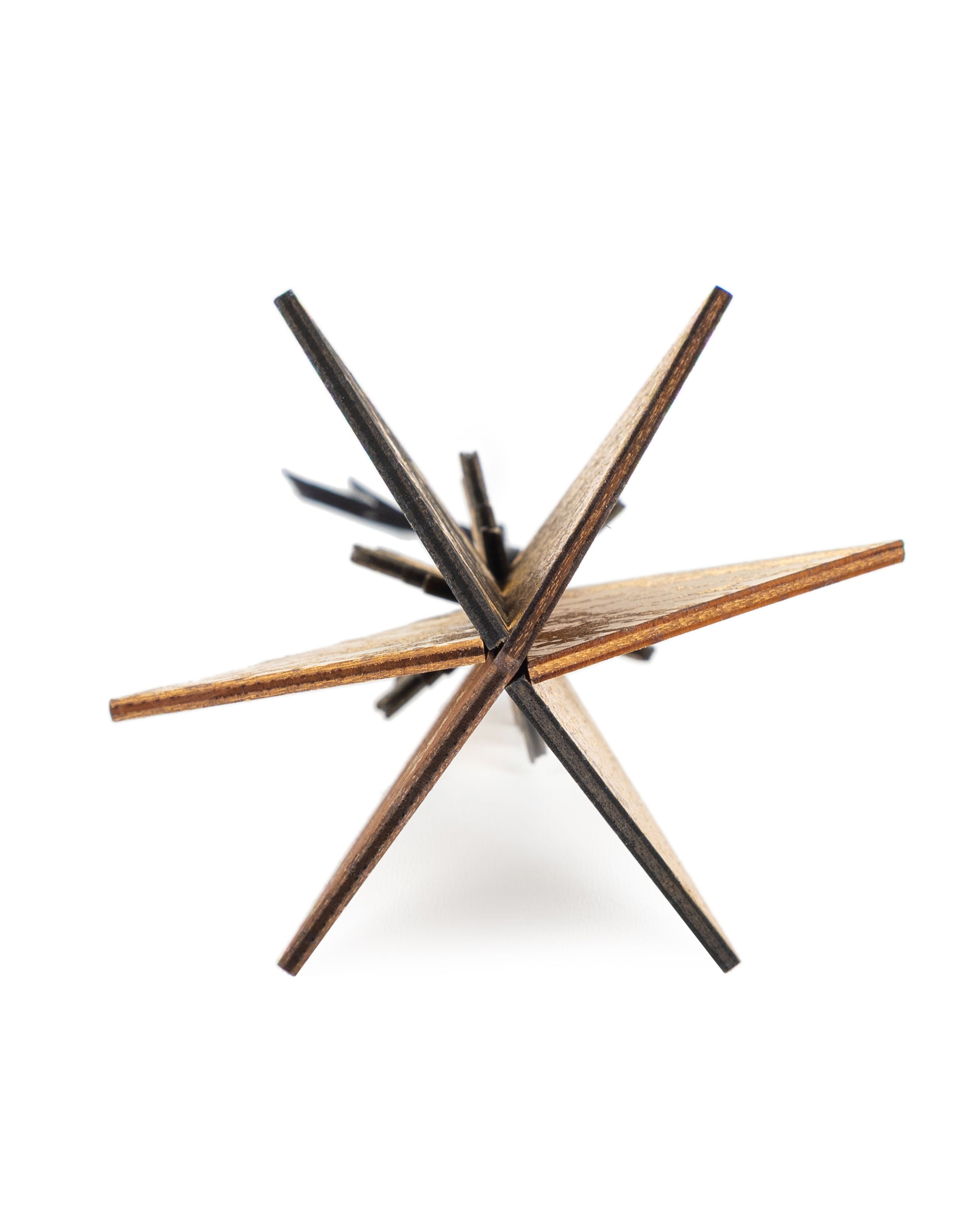 Wooden Bauble | Diamond Tile in Coffee/Black