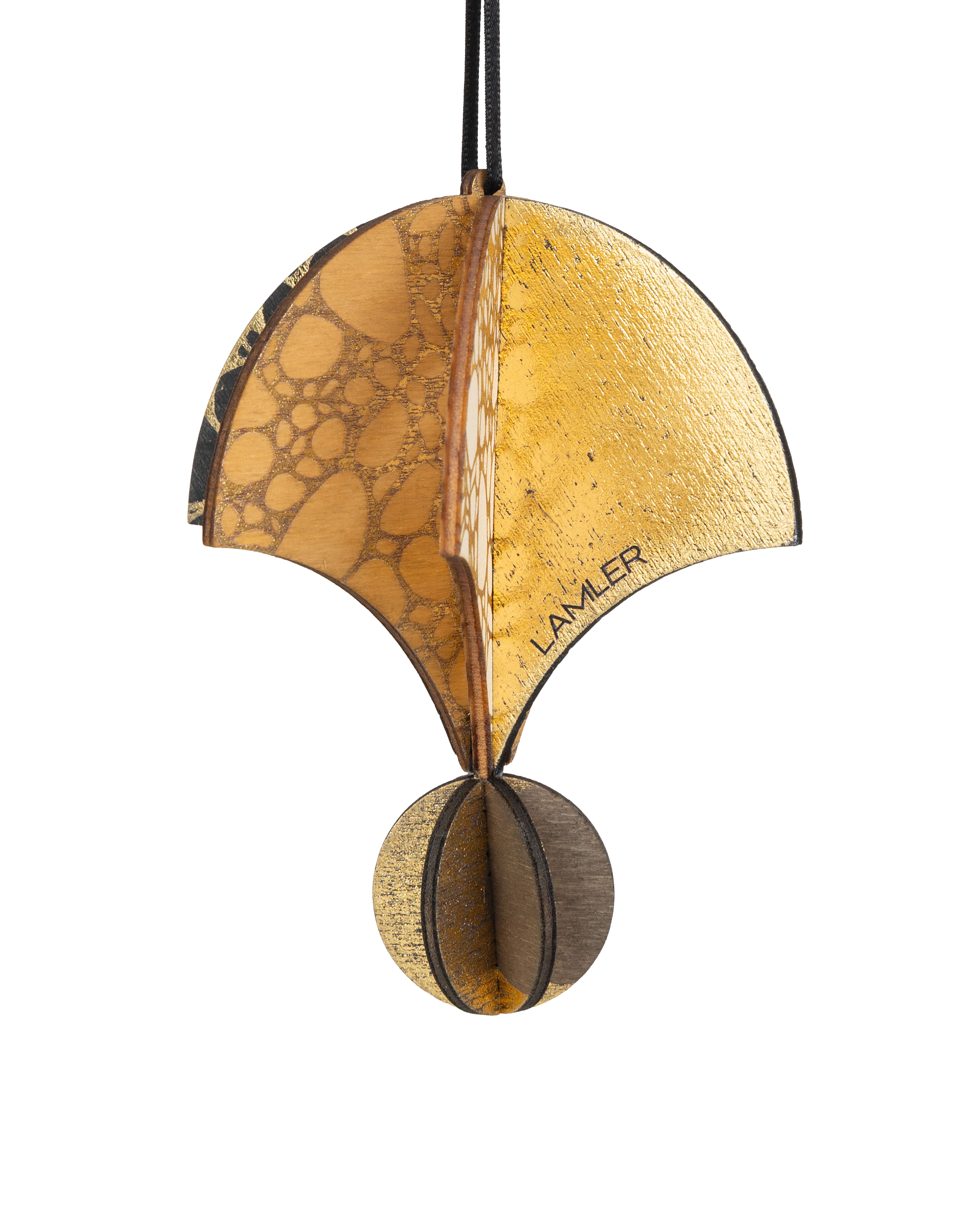 Wooden Bauble | Parachute in Coffee/Black