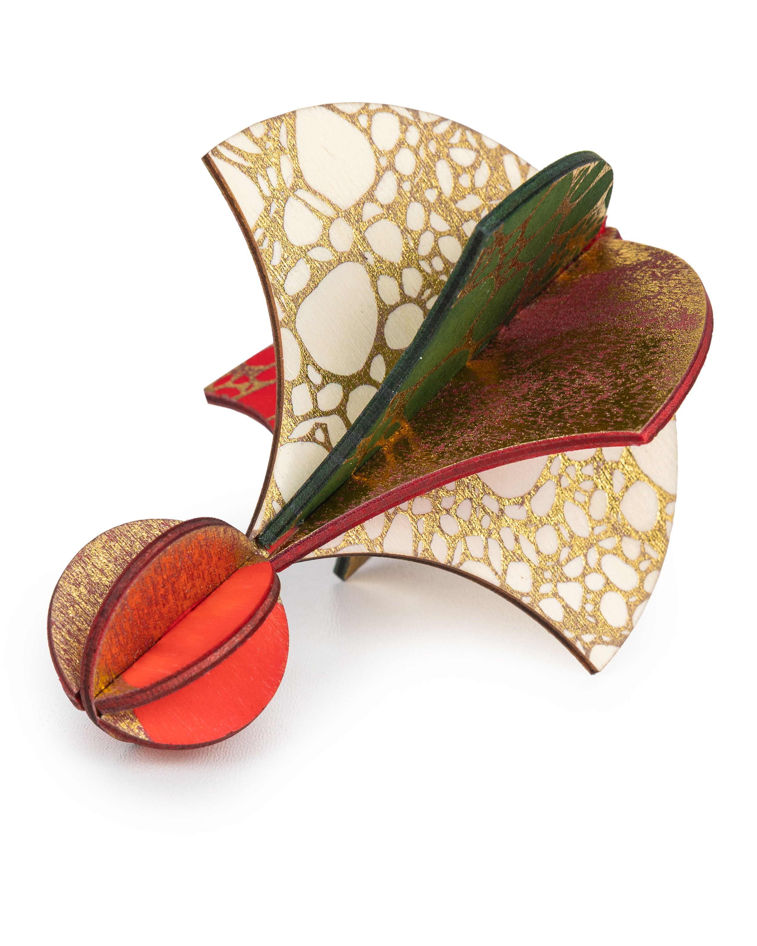 Wooden Bauble | Parachute in Red/Green