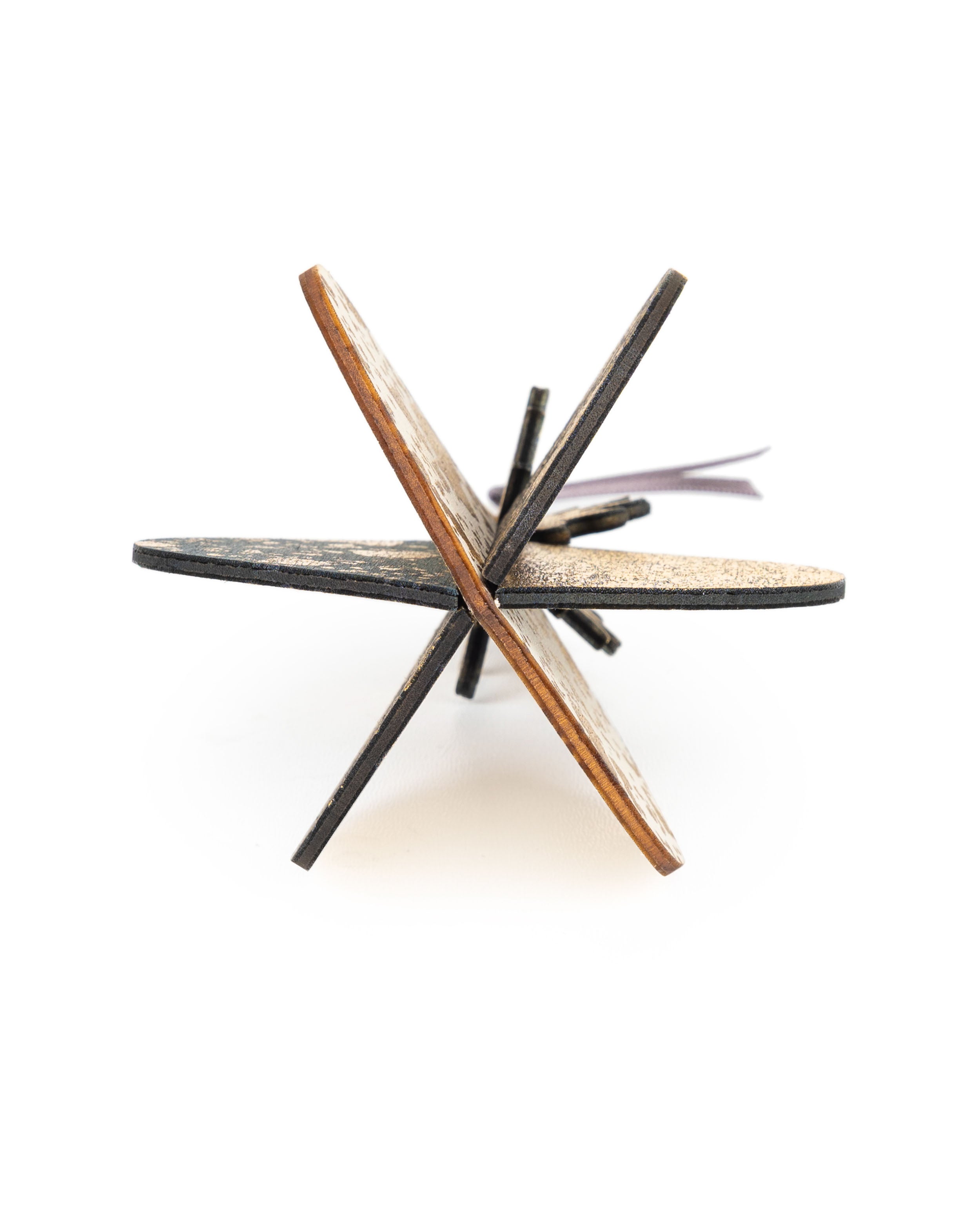 Wooden Bauble | Meringue in Charcoal