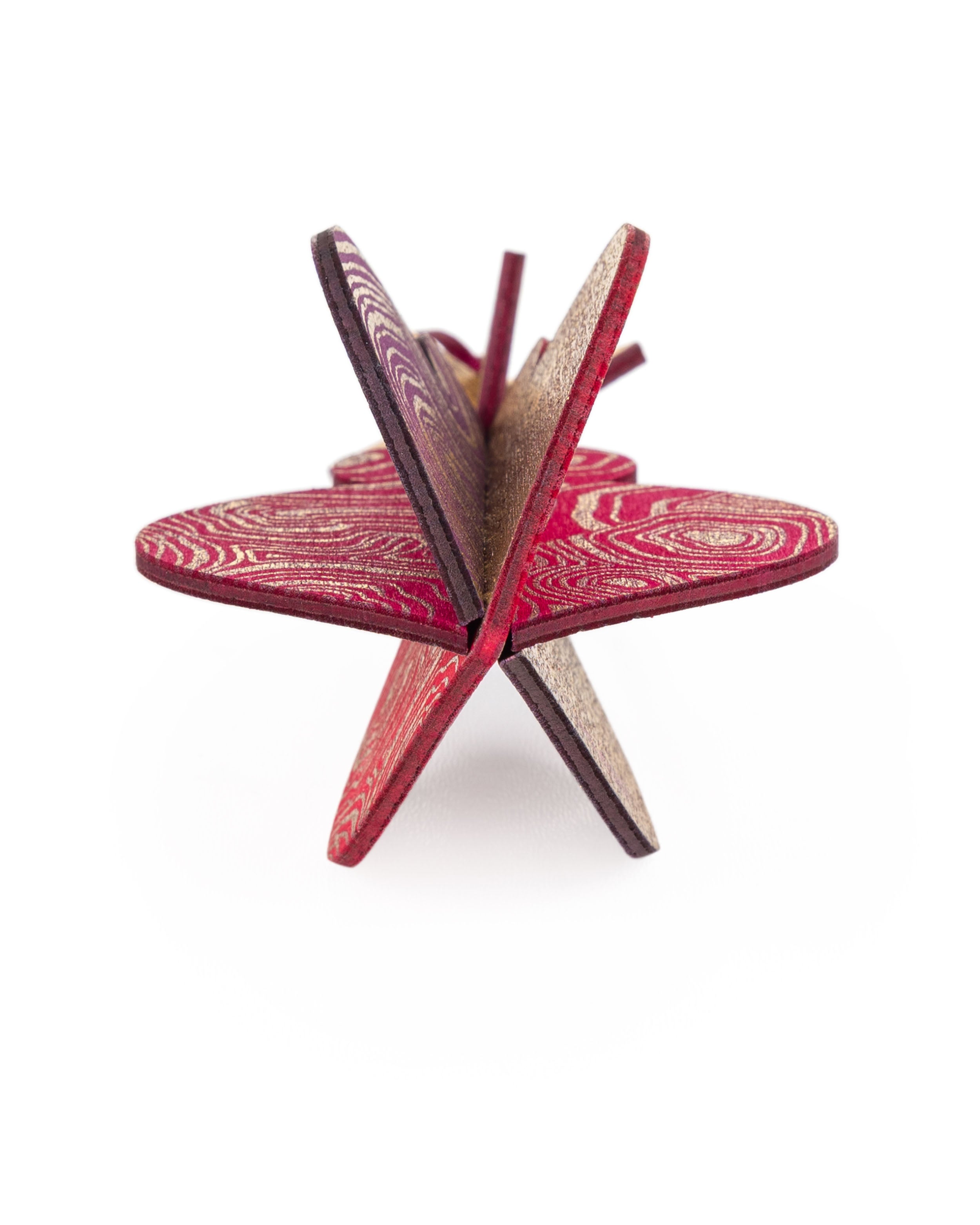 Wooden Bauble | PontyPine in Hot Pink/Orange