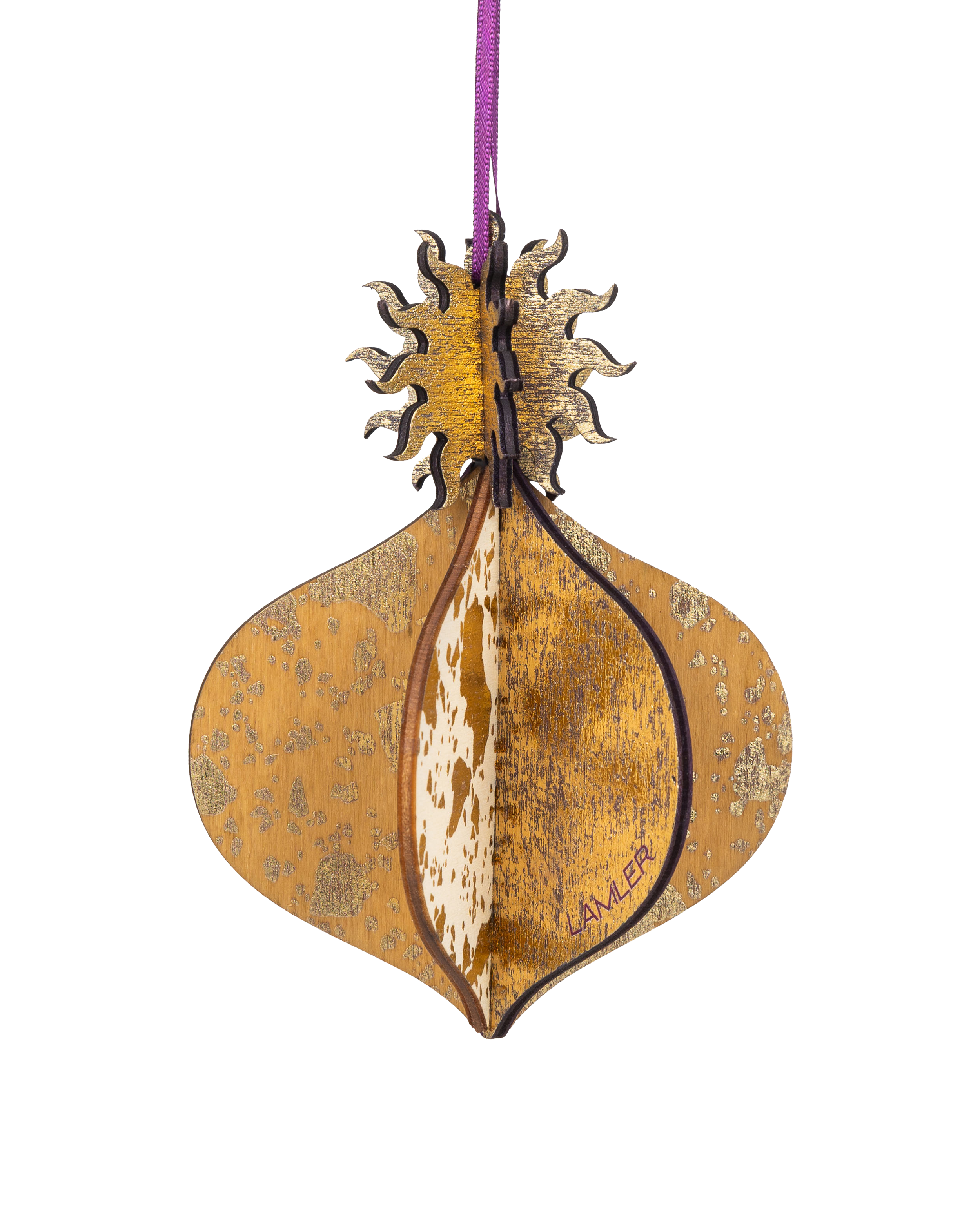 Wooden Bauble | Meringue in Purple