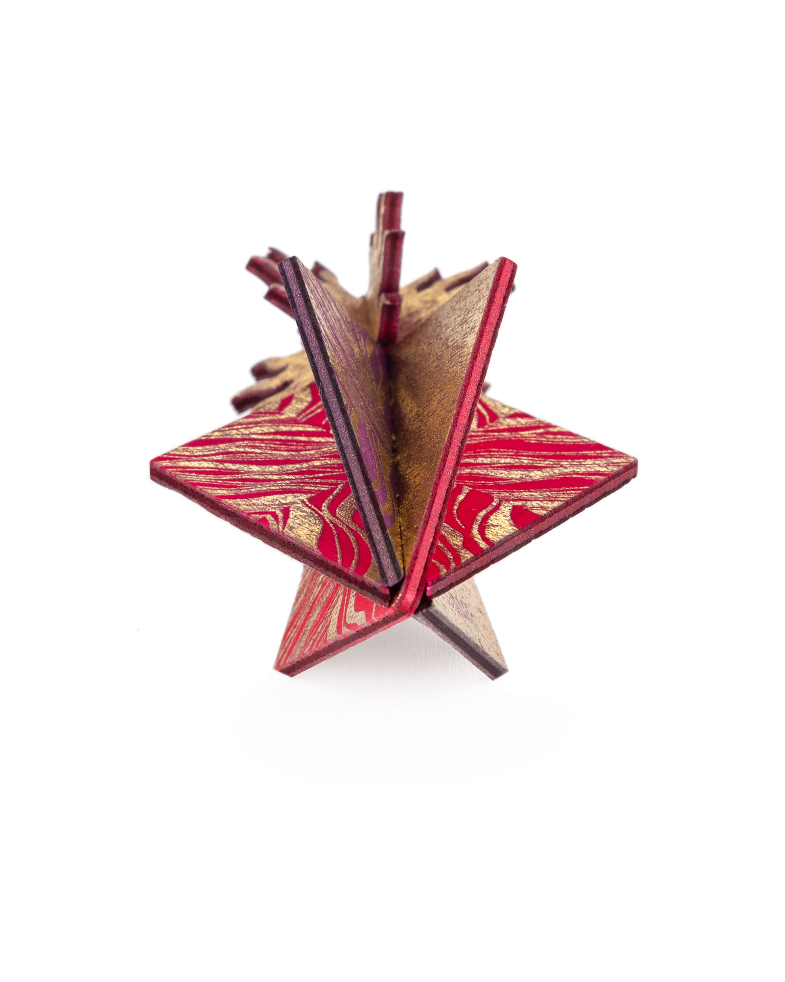 Wooden Bauble | Seed Head in Hot Pink/Purple