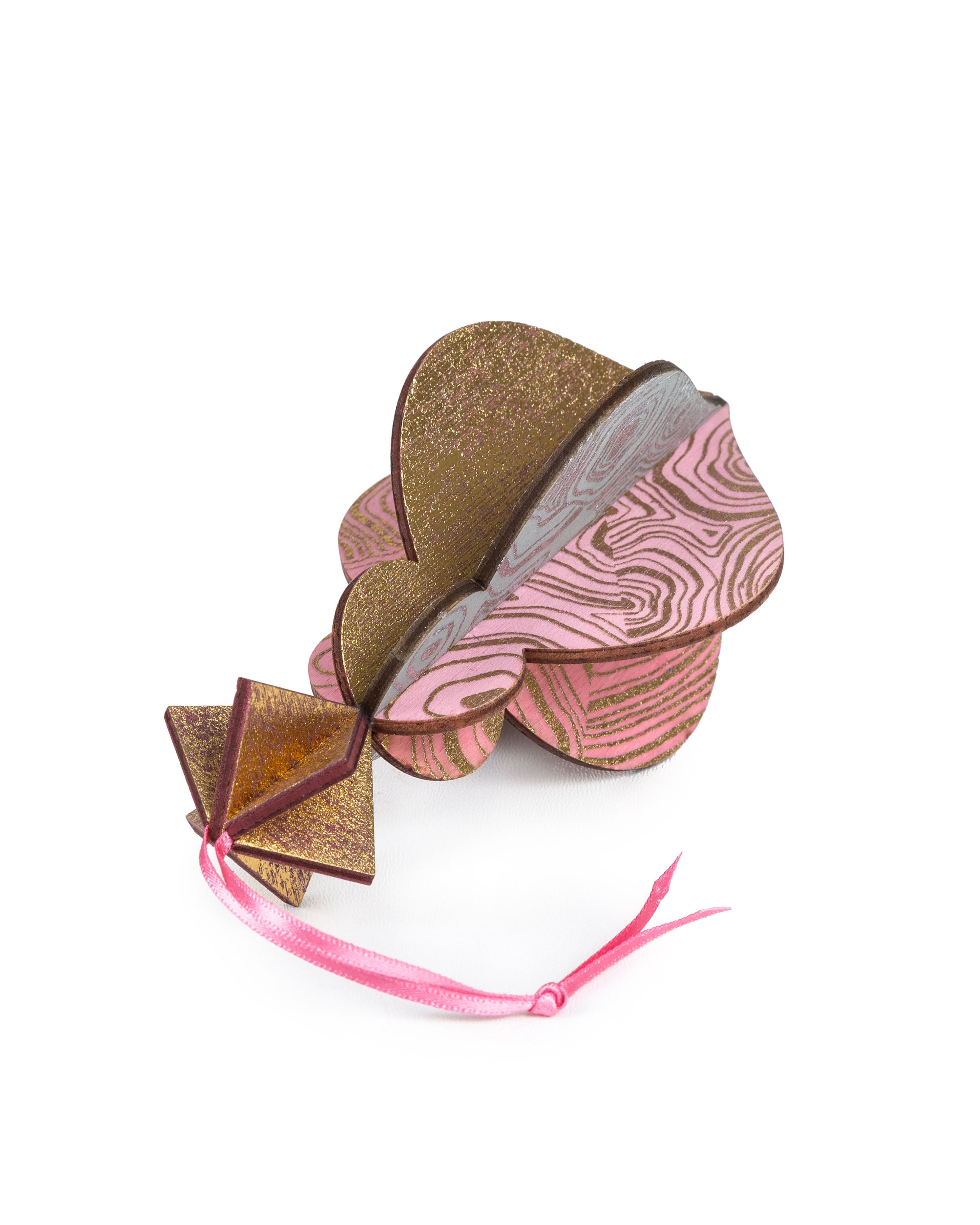 Wooden Bauble | PontyPine in Pink