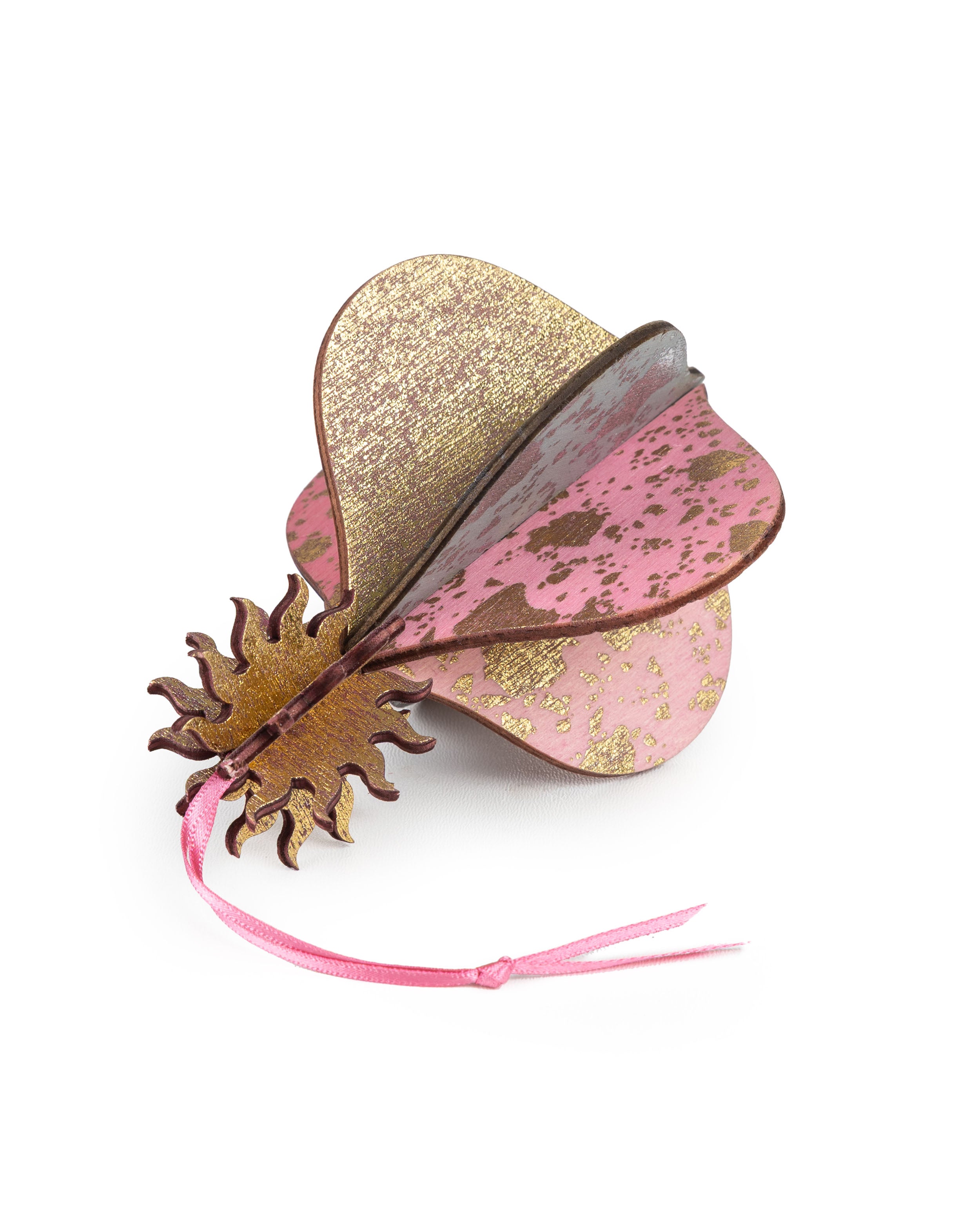 Wooden Bauble | Meringue in Pink