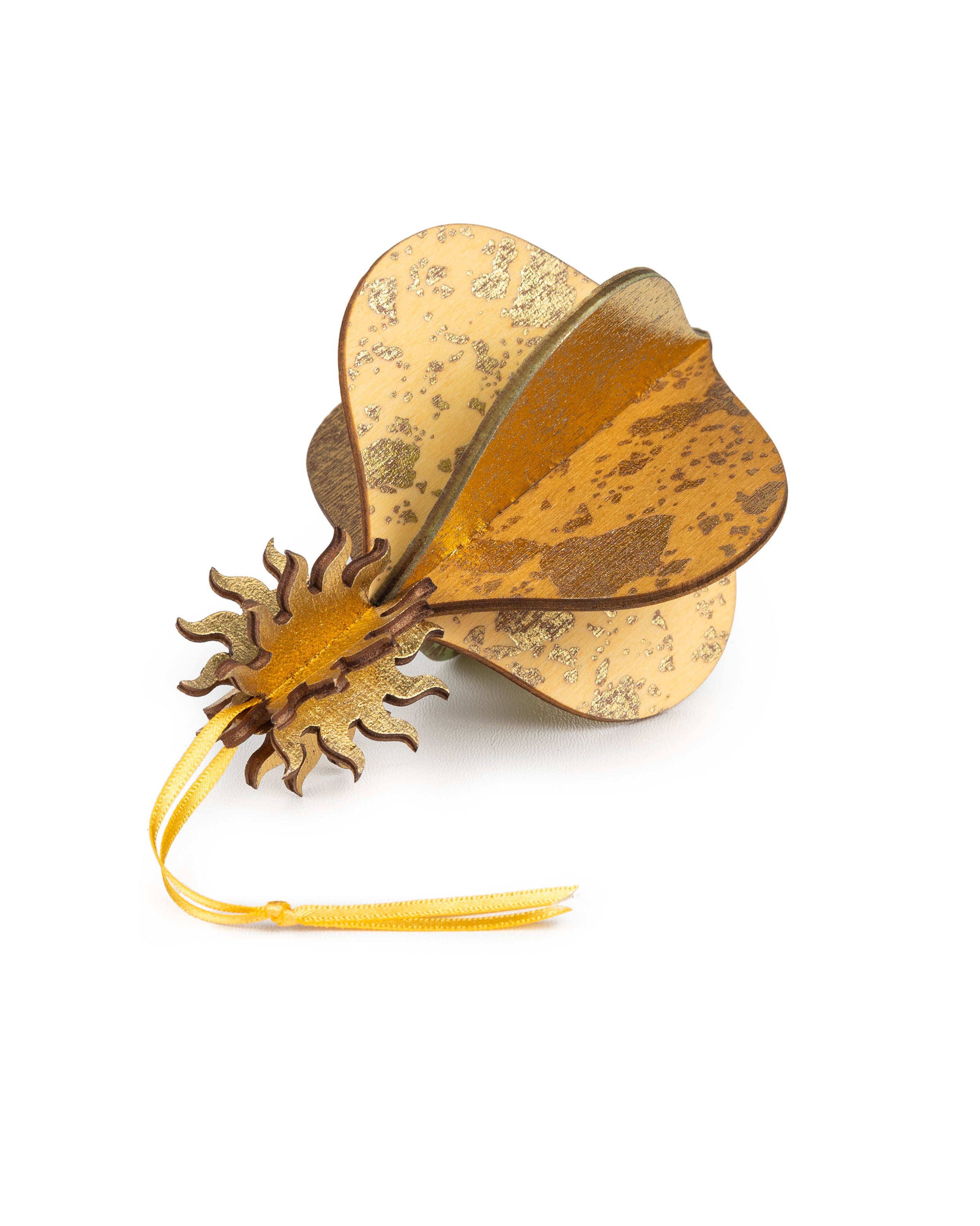 Wooden Bauble | Meringue in Pale Yellow/Green