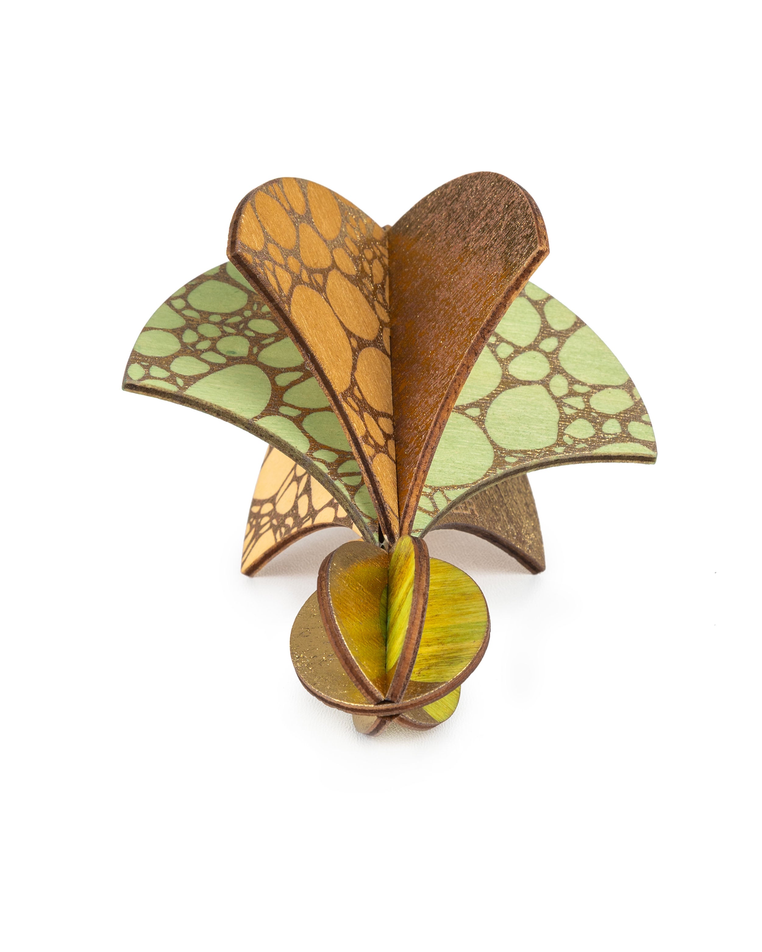 Wooden Bauble | Parachute in Pale Yellow/Green