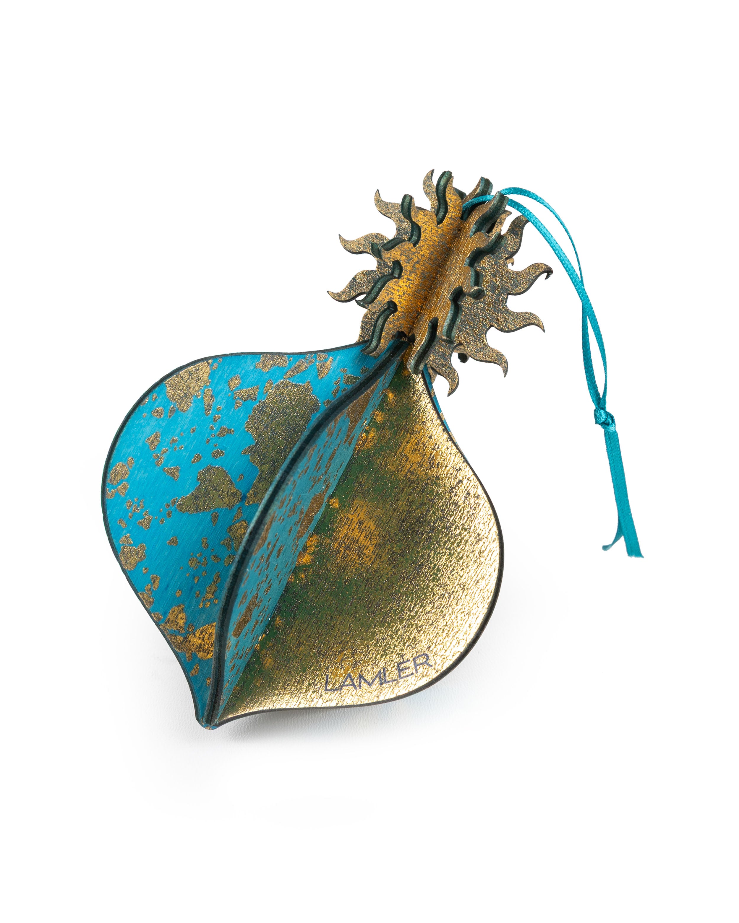 Wooden Bauble | Meringue in Turquoise