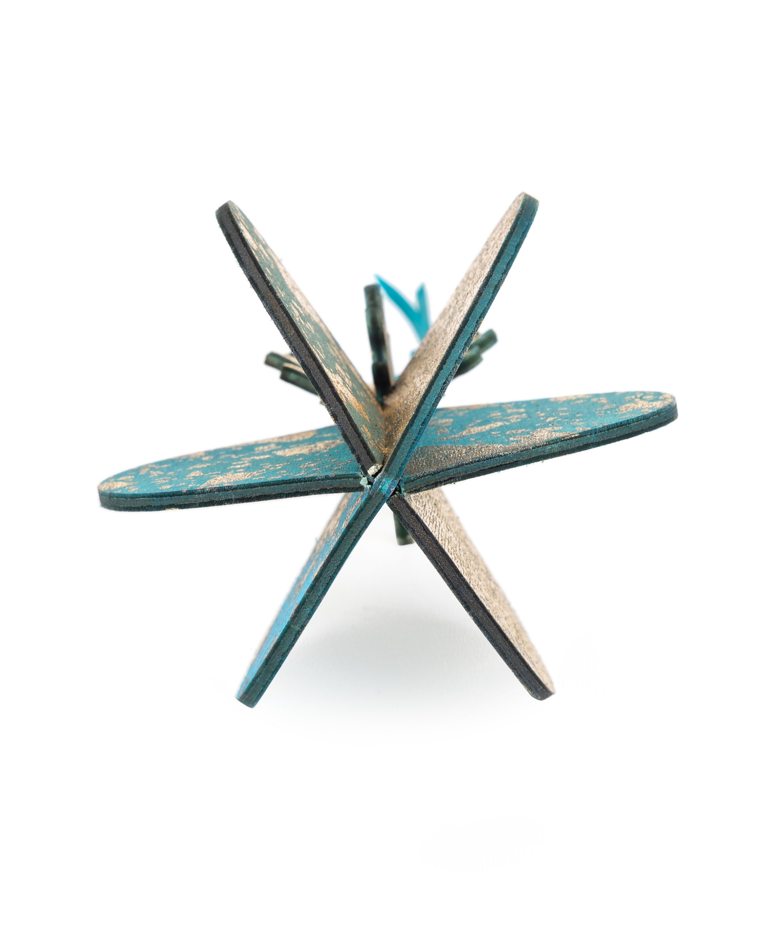 Wooden Bauble | Meringue in Turquoise