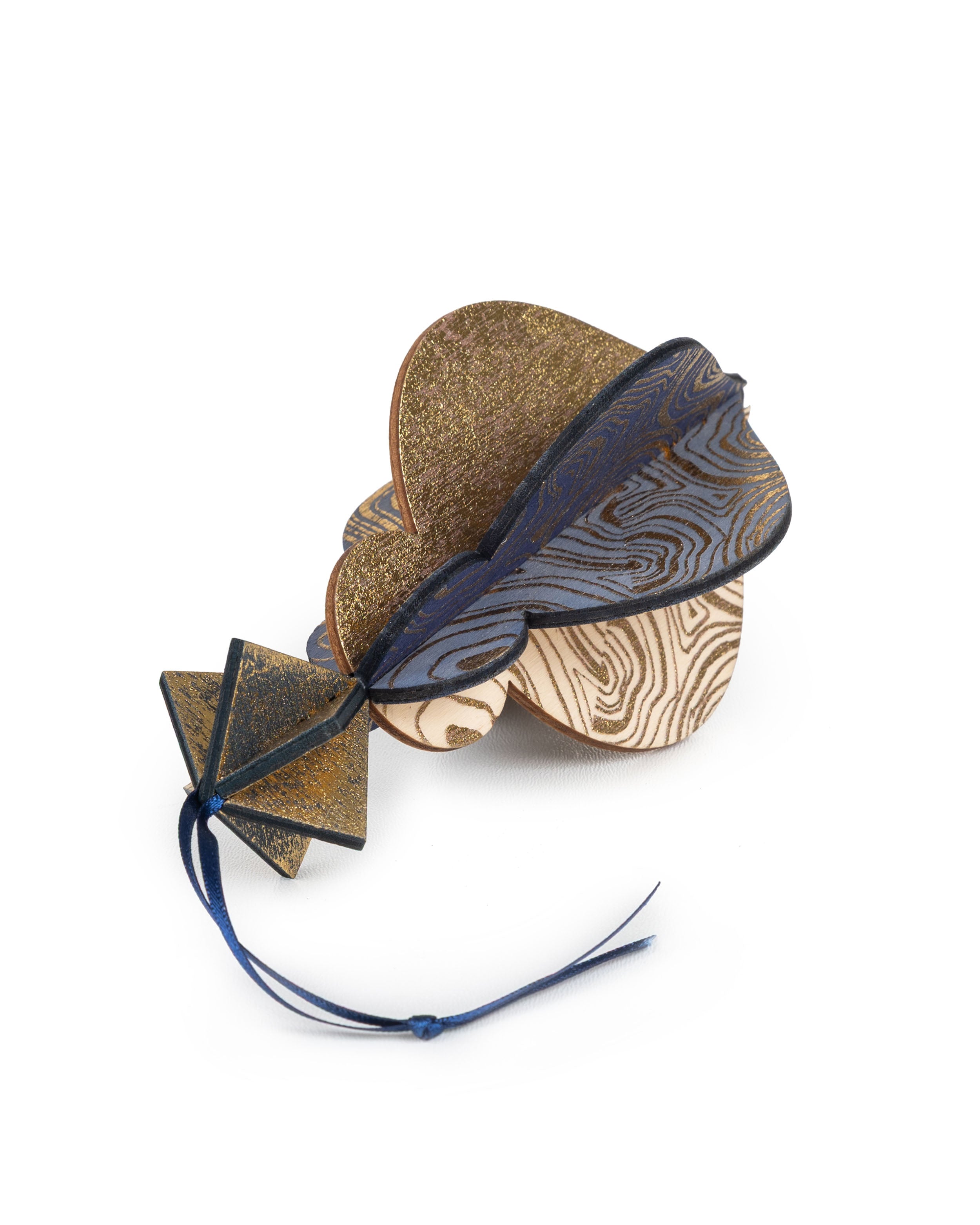 Wooden Bauble | PontyPine in Midnight Blue