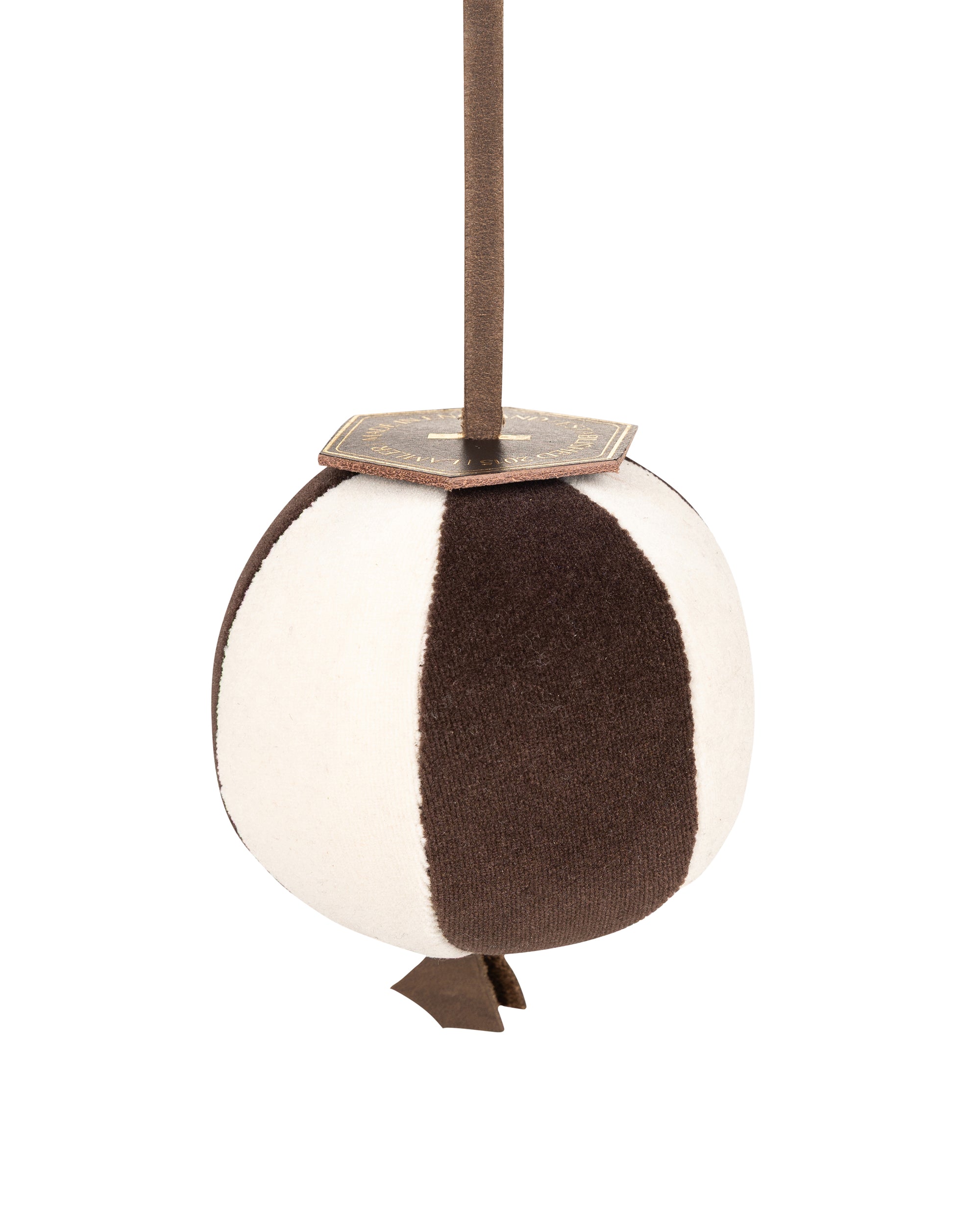 Velvet Segment Bauble | Ivory/Chocolate