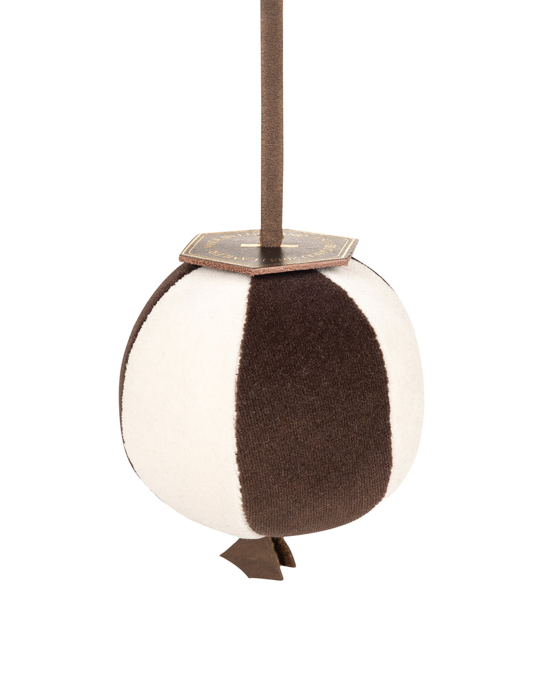 Velvet Segment Bauble | Ivory/Chocolate