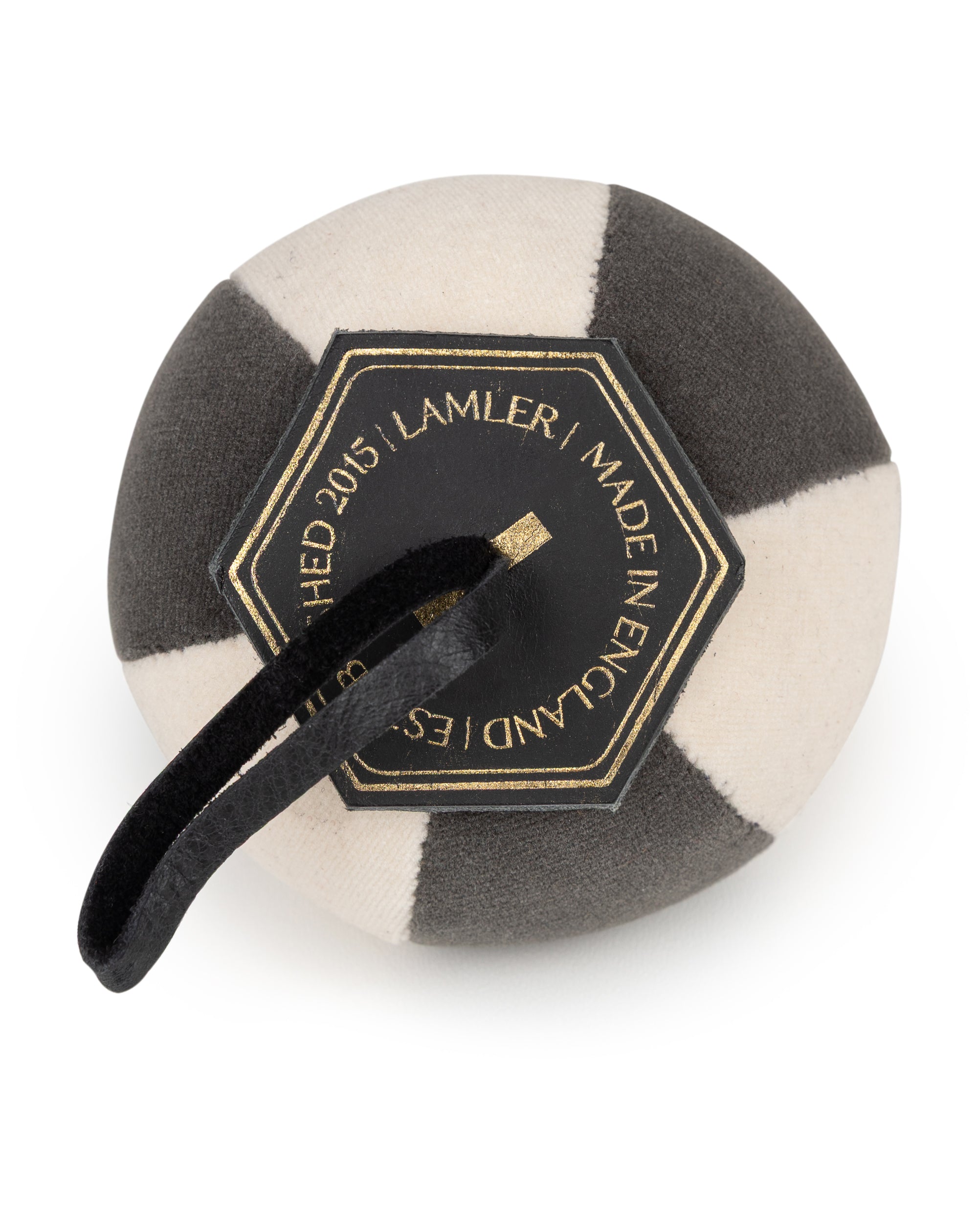 Velvet Segment Bauble | Ivory/Charcoal
