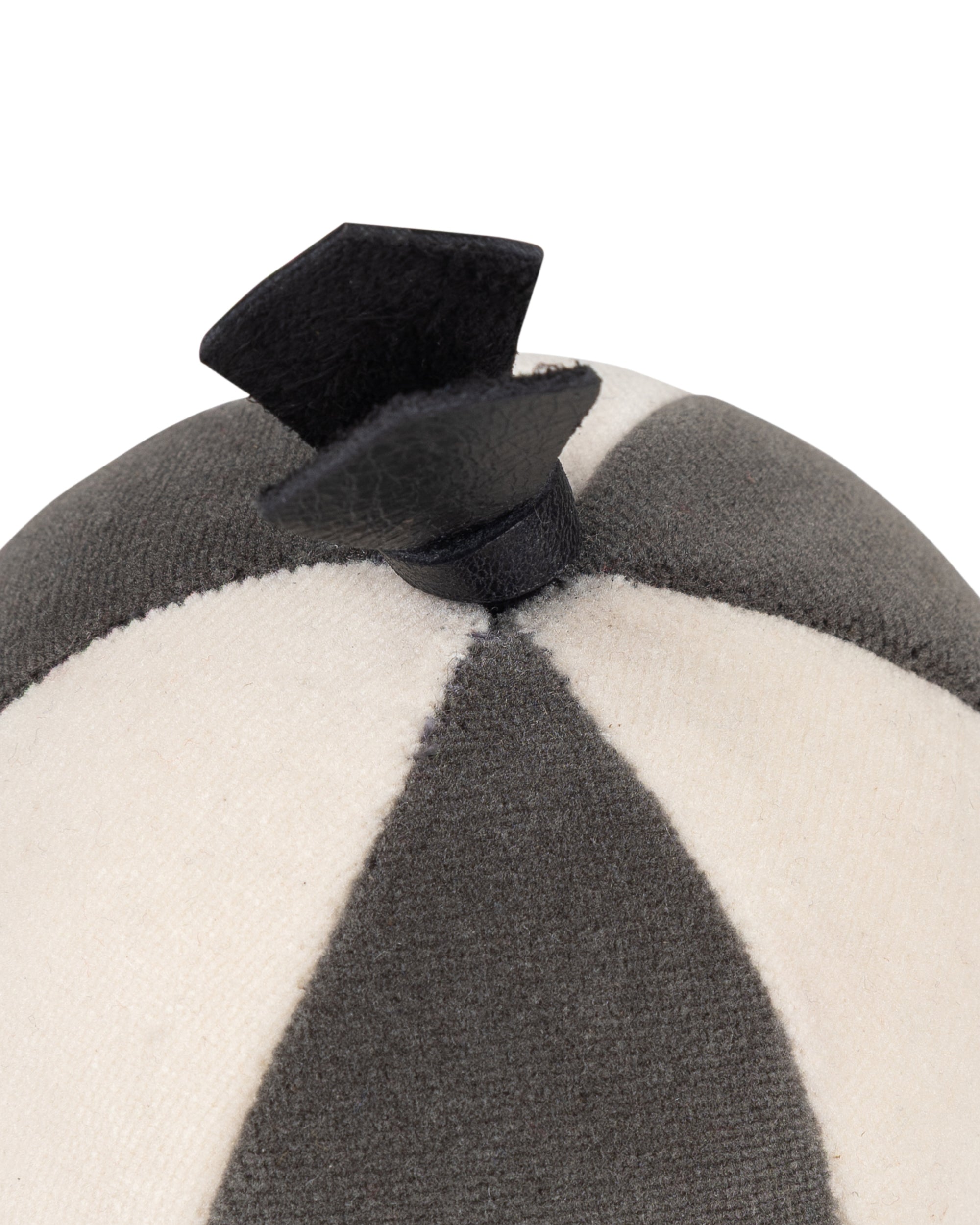 Velvet Segment Bauble | Ivory/Charcoal