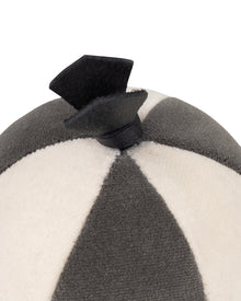 Velvet Segment Bauble | Ivory/Charcoal