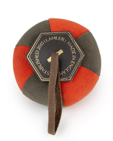 Velvet Segment Bauble | Khaki/Rich Orange