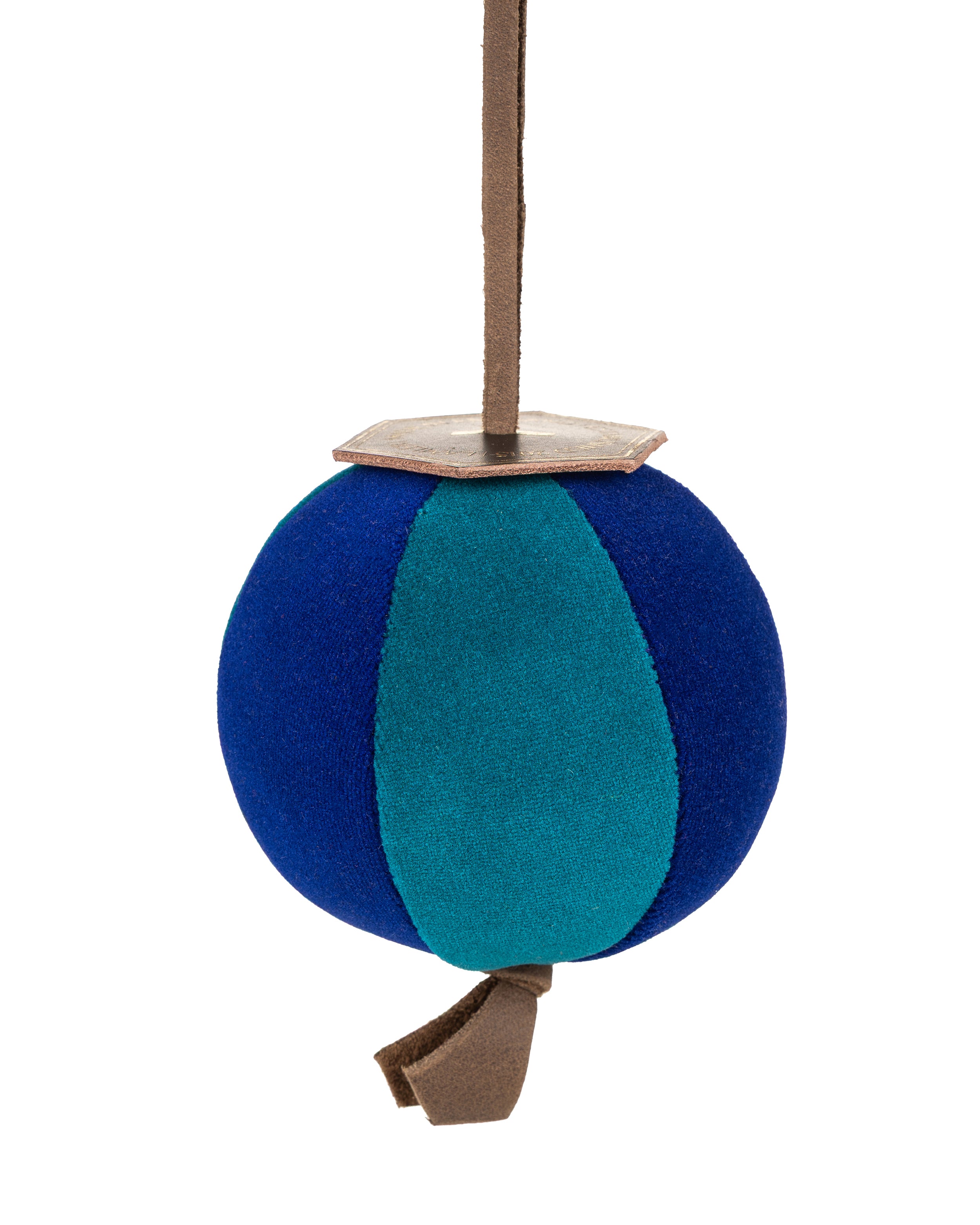 Velvet Segment Bauble | Electric Blue/Deep Turquoise