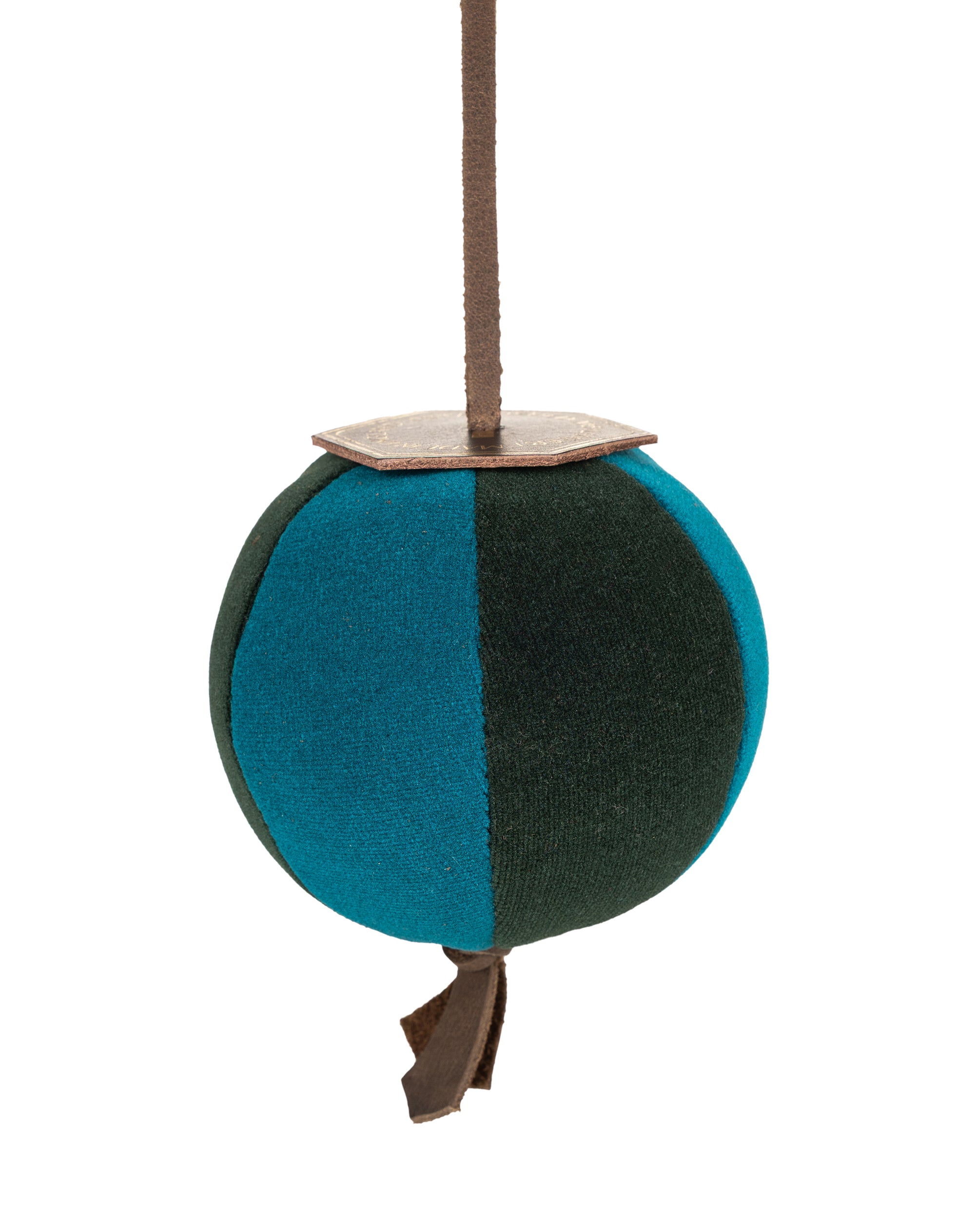 Velvet Segment Bauble | Forest Green/Deep Turquoise