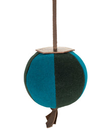 Velvet Segment Bauble | Forest Green/Deep Turquoise