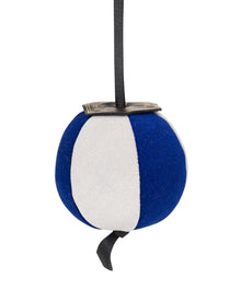 Velvet Segment Bauble | Electric Blue/Mist Grey
