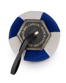 Velvet Segment Bauble | Electric Blue/Mist Grey