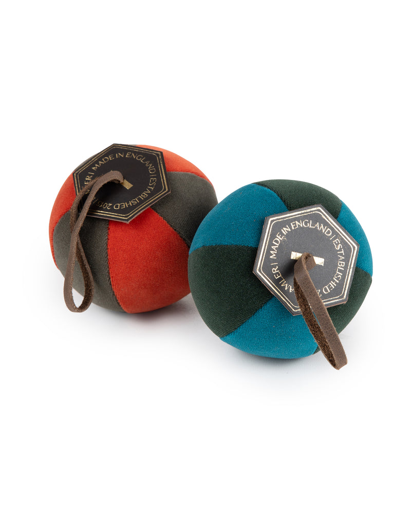Velvet Segment Bauble | Khaki/Rich Orange