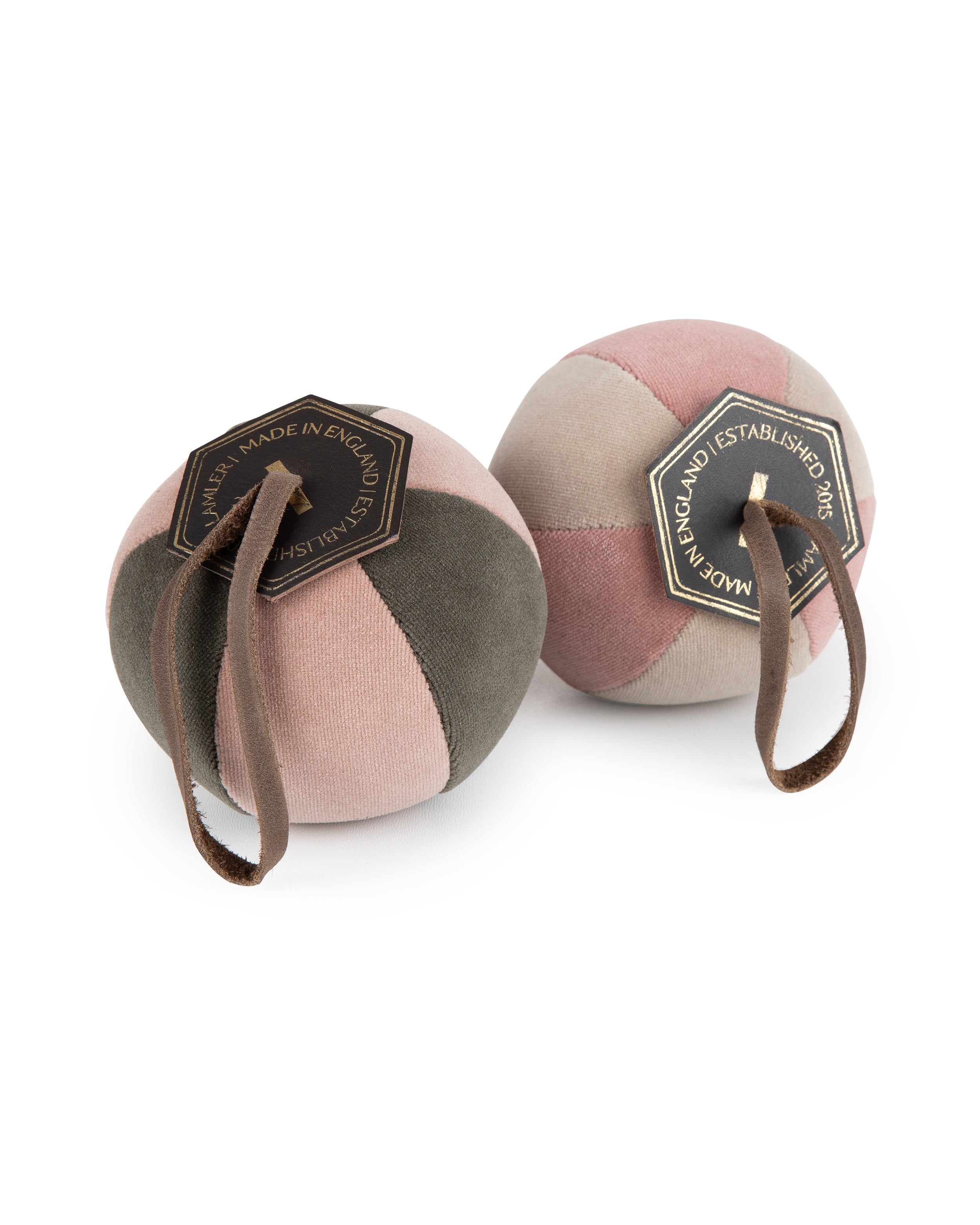 Velvet Segment Bauble | Powder Pink/Sand