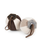 Velvet Segment Bauble | Ivory/Sand