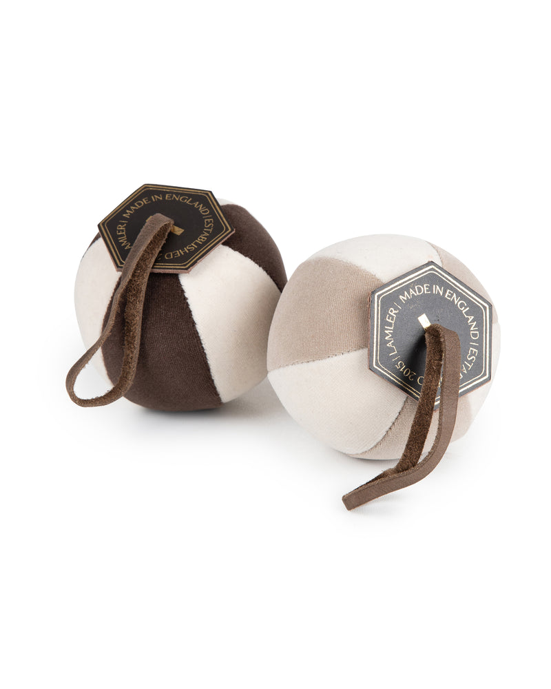 Velvet Segment Bauble | Ivory/Chocolate