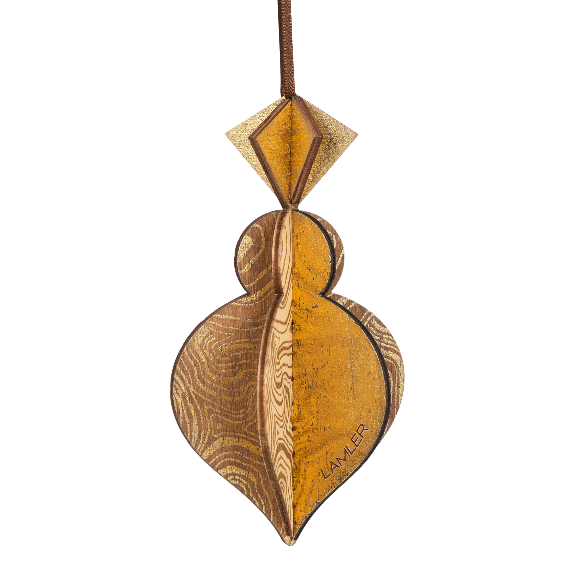 Wooden Bauble | PontyPine in Coffee/Bone