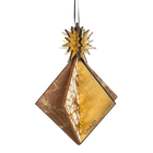 Wooden Bauble | Diamond Tile in Coffee/Black