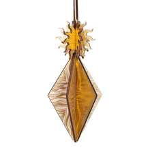 Wooden Bauble | Seed Head in Coffee/Bone