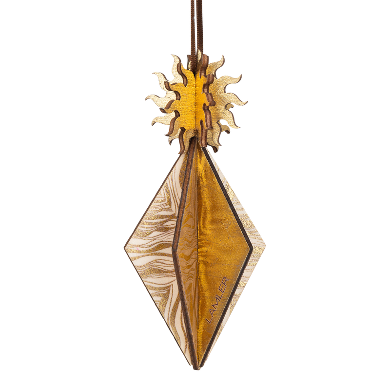 Wooden Bauble | Seed Head in Coffee/Bone