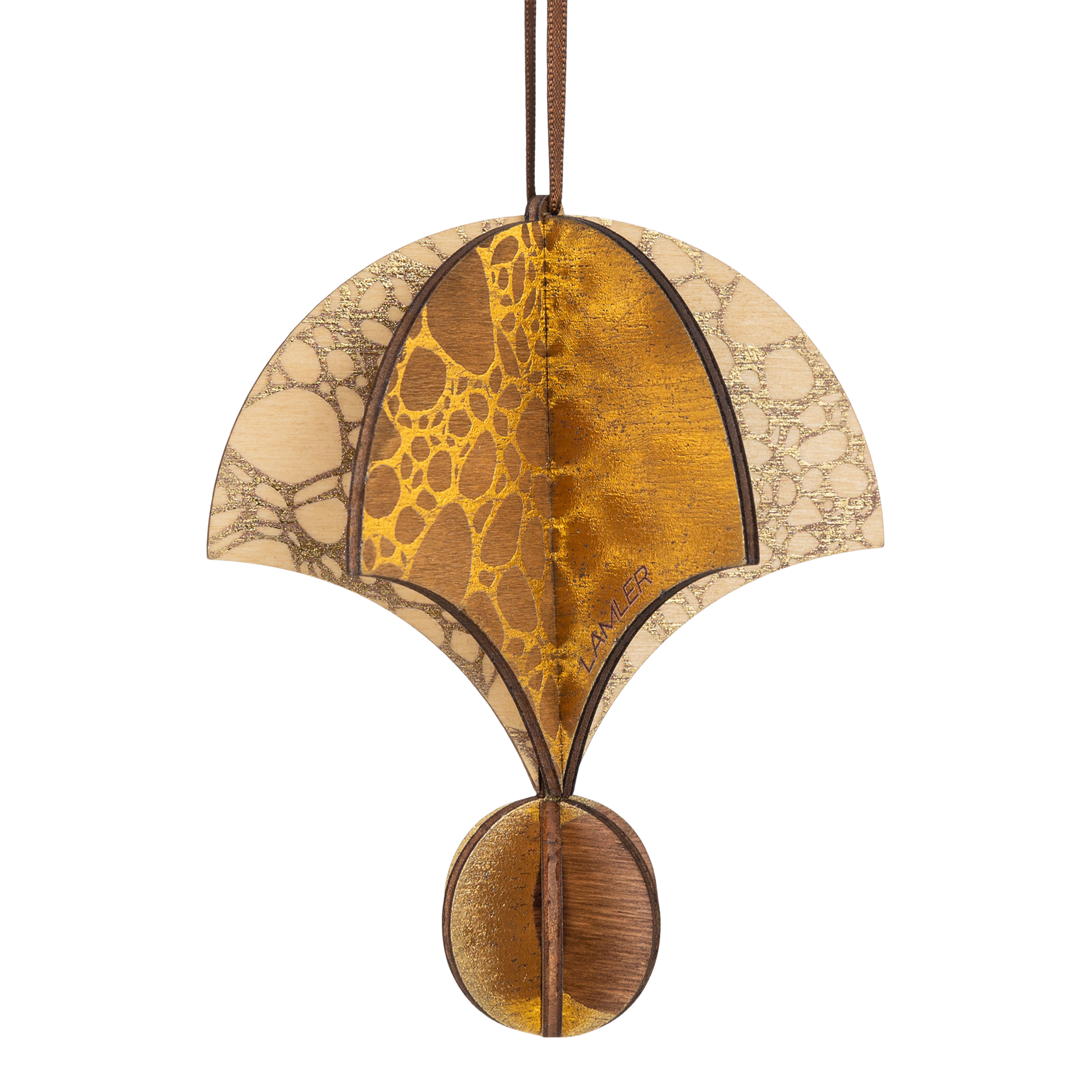 Wooden Bauble | Parachute in Coffee/Bone