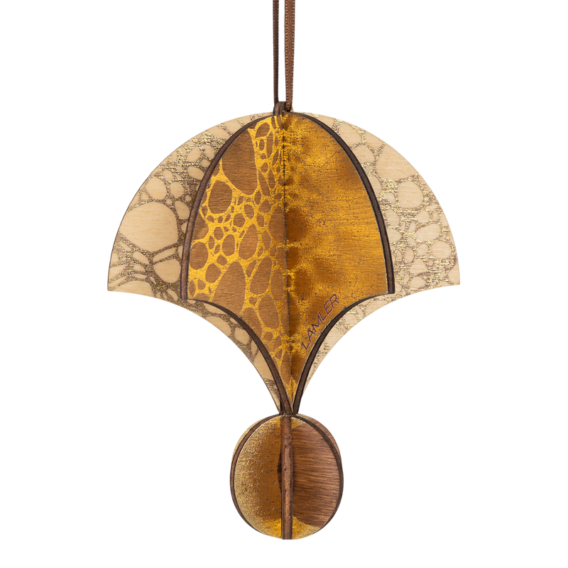 Wooden Bauble | Parachute in Coffee/Bone