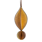 Wooden Bauble | Petal in Coffee/Bone