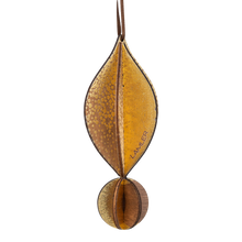 Wooden Bauble | Petal in Coffee/Bone