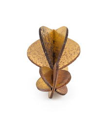 Wooden Bauble | Petal in Coffee/Bone