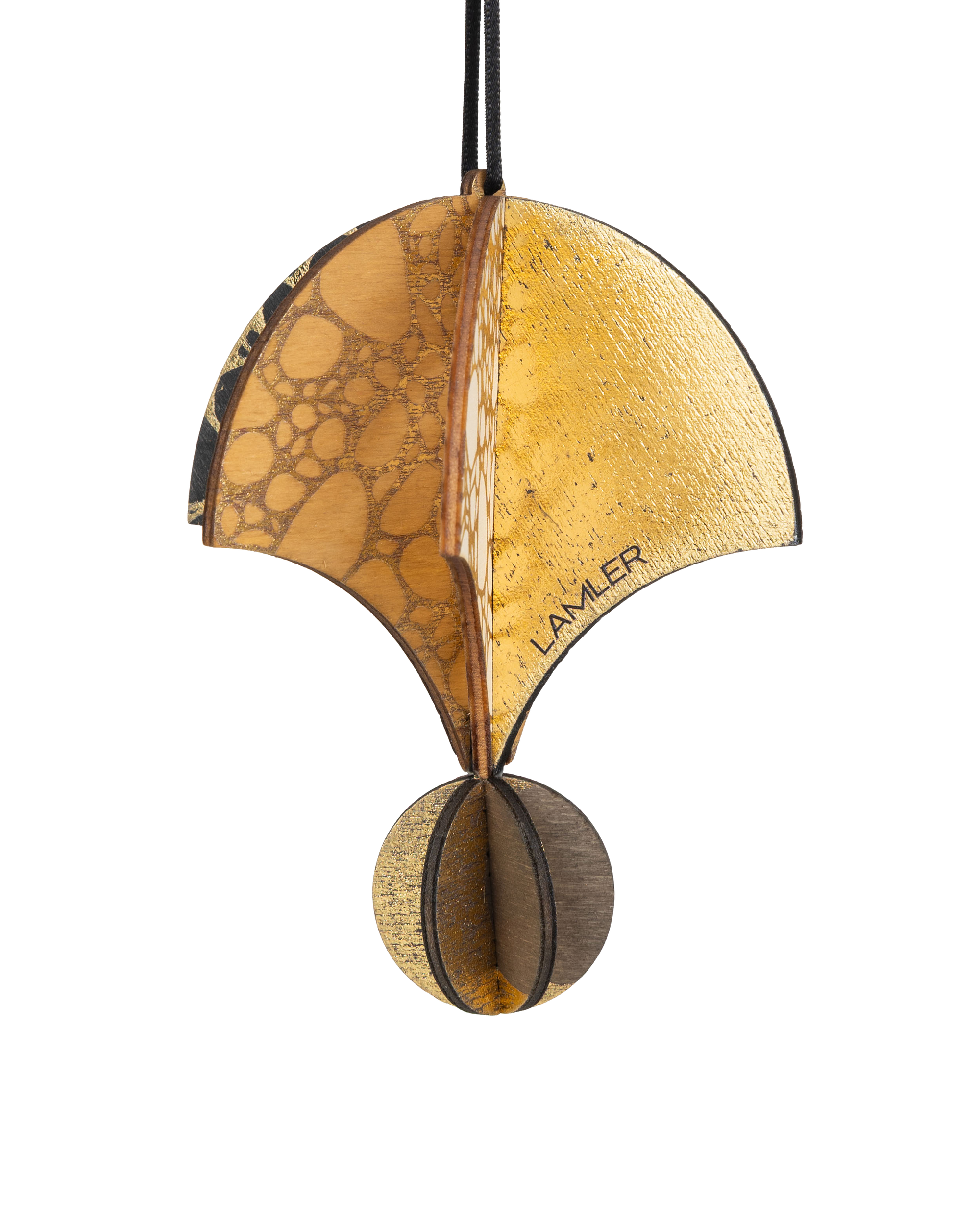 Wooden Bauble | Parachute in Coffee/Black