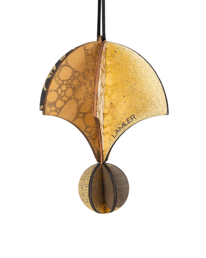 Wooden Bauble | Parachute in Coffee/Black