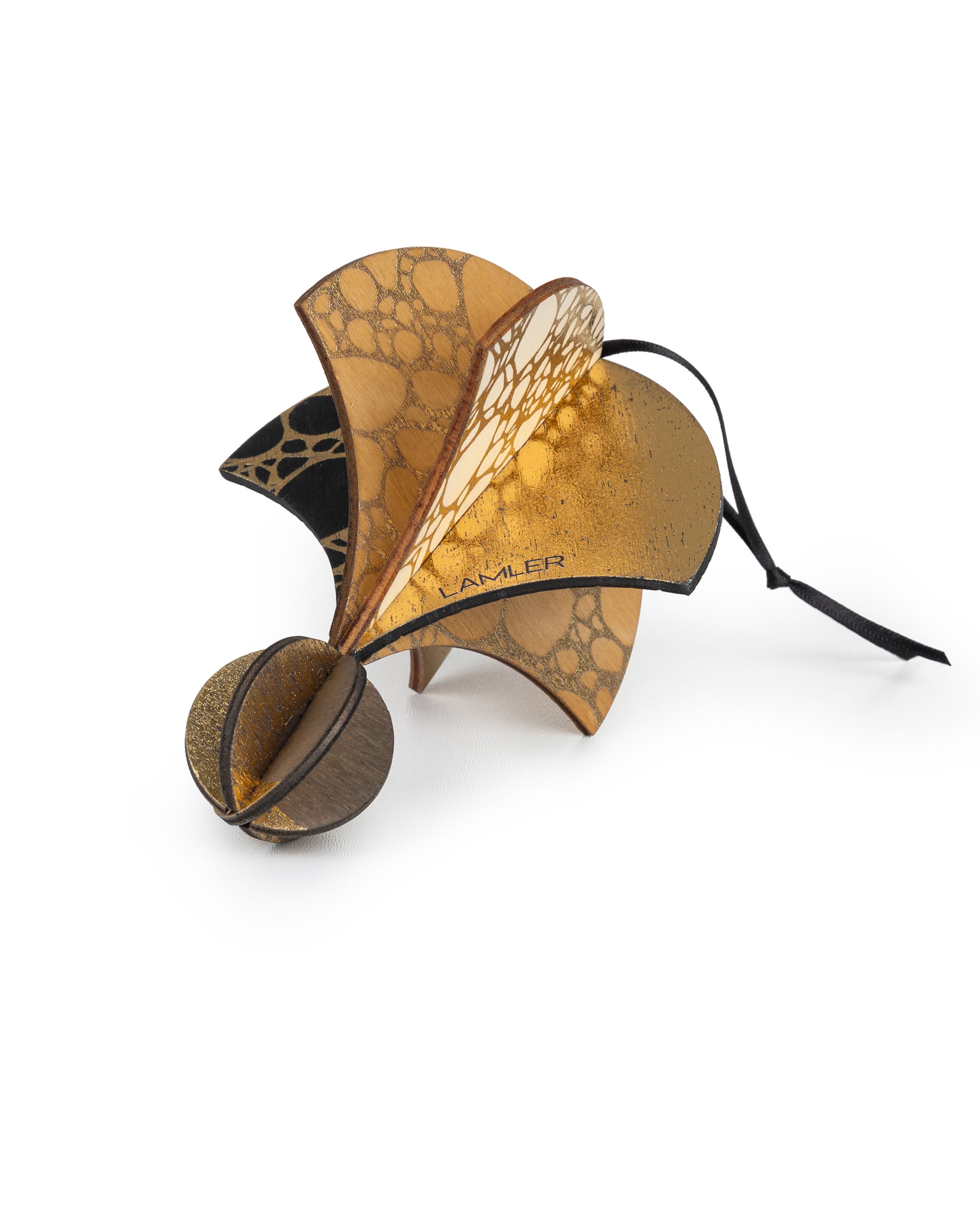 Wooden Bauble | Parachute in Coffee/Black