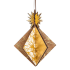 Wooden Bauble | Diamond Tile in Coffee/Bone