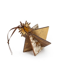 Wooden Bauble | Diamond Tile in Coffee/Bone