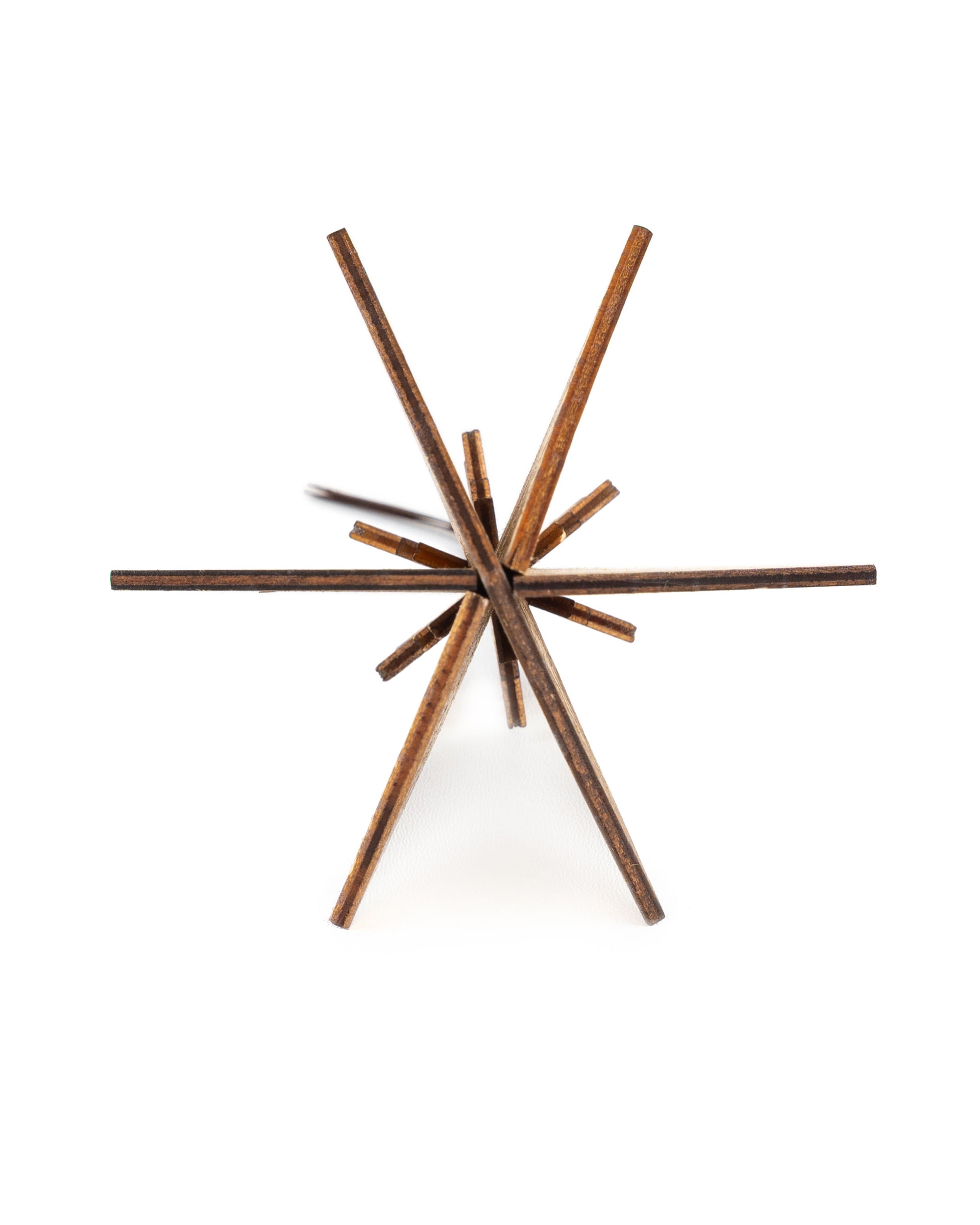 Wooden Bauble | Diamond Tile in Coffee/Bone