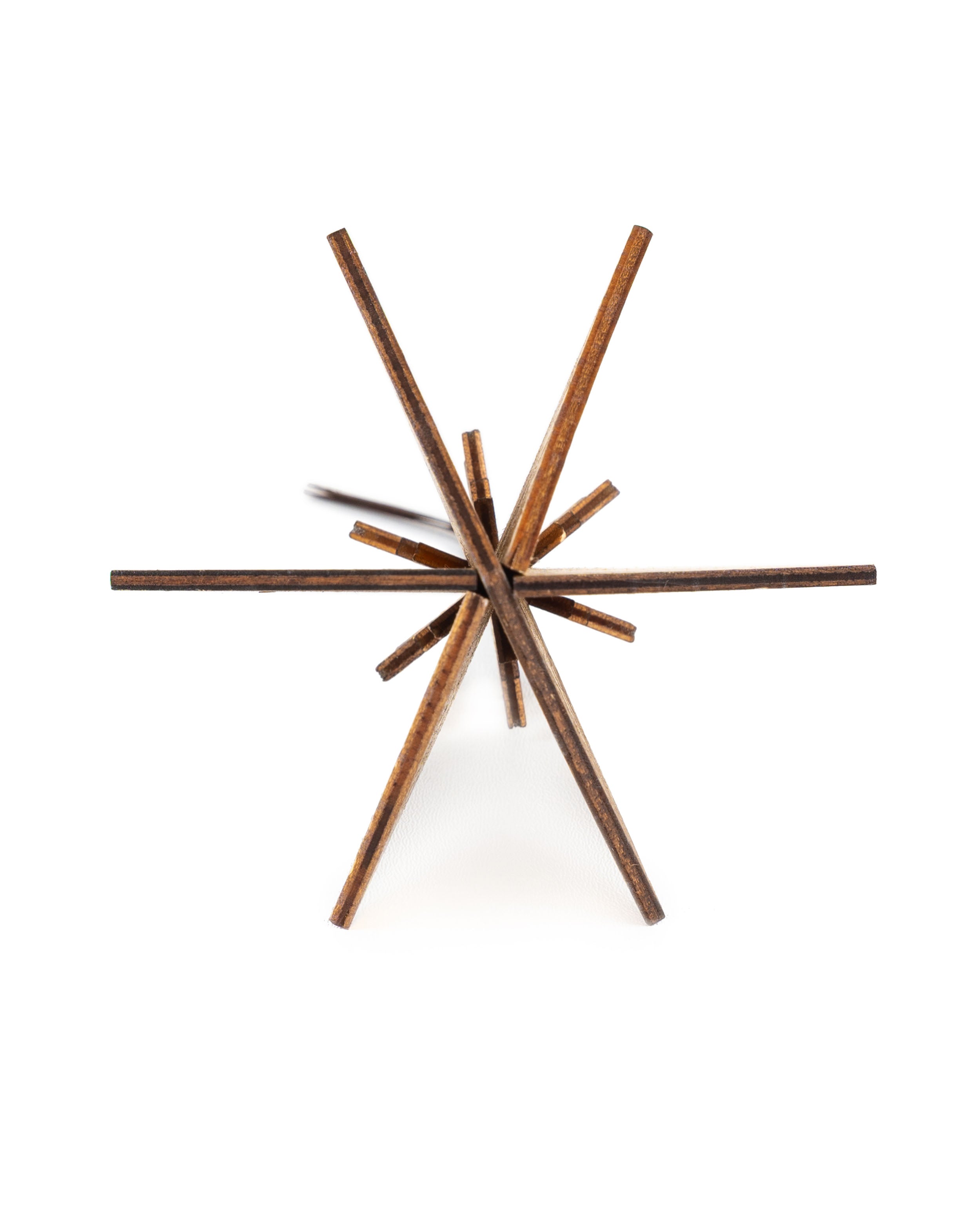 Wooden Bauble | Diamond Tile in Coffee/Bone