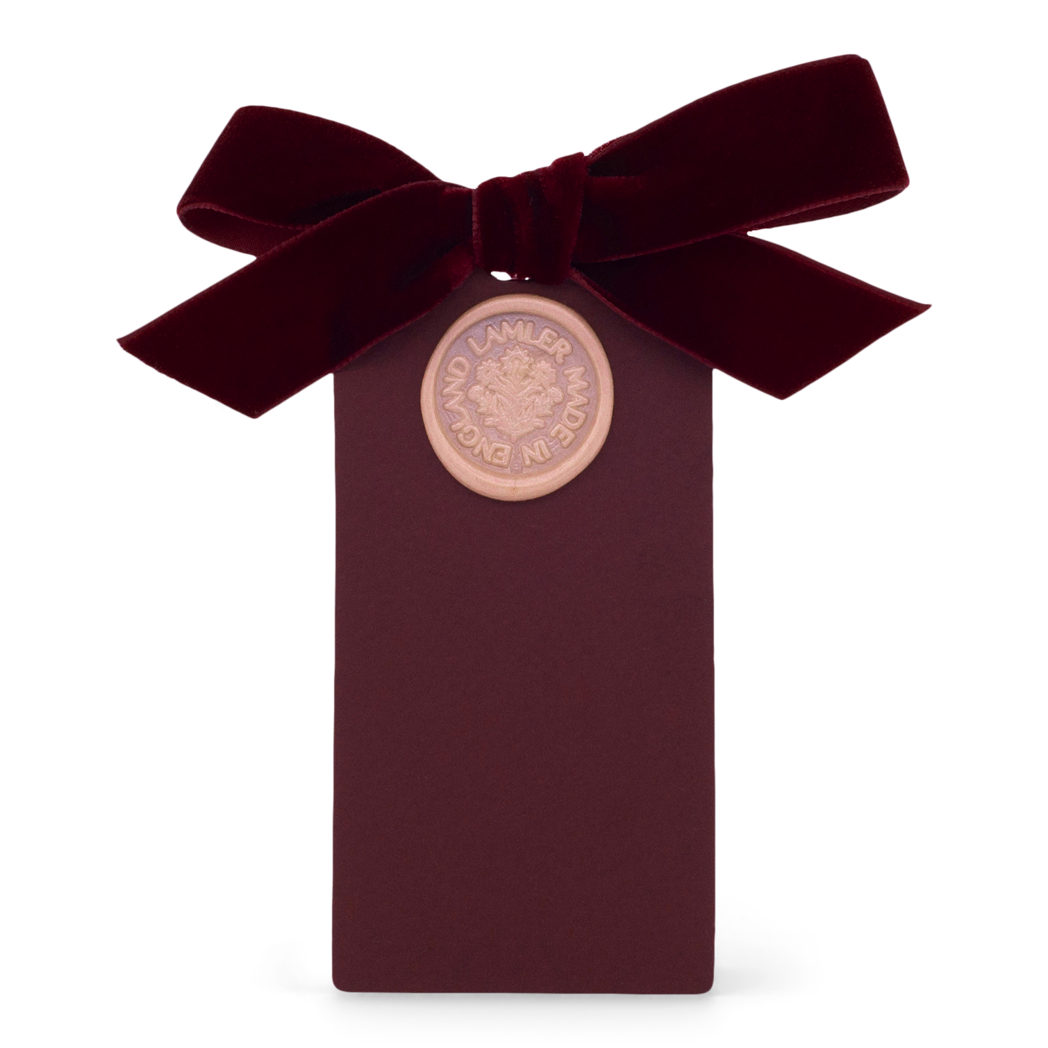 6 Waxed Card Tags | Burgundy