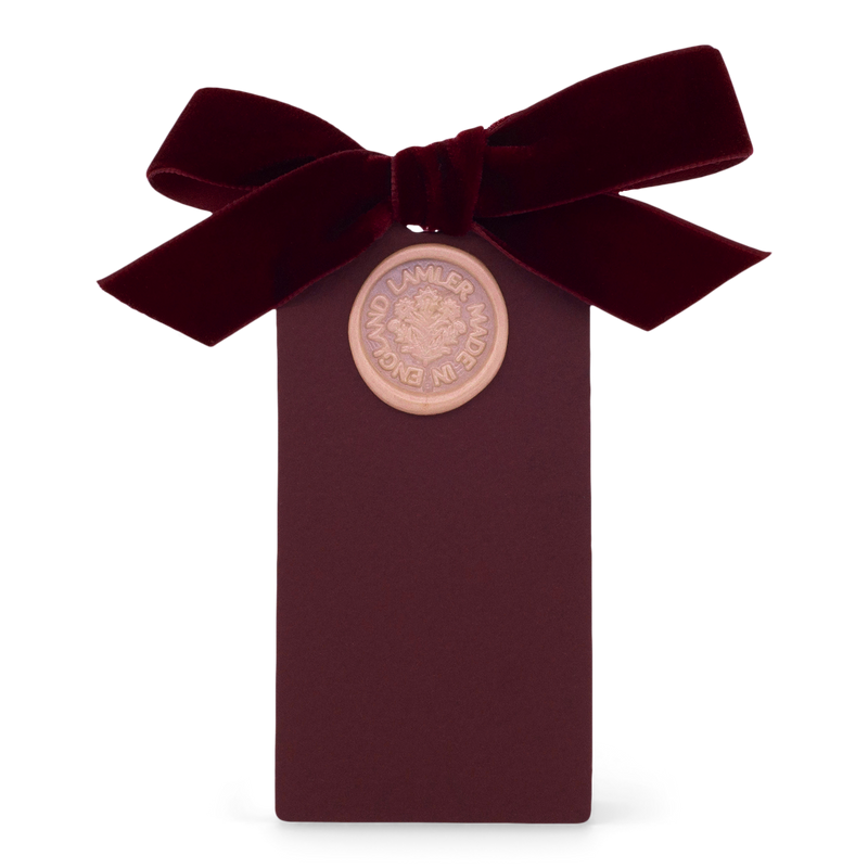 6 Waxed Card Tags | Burgundy