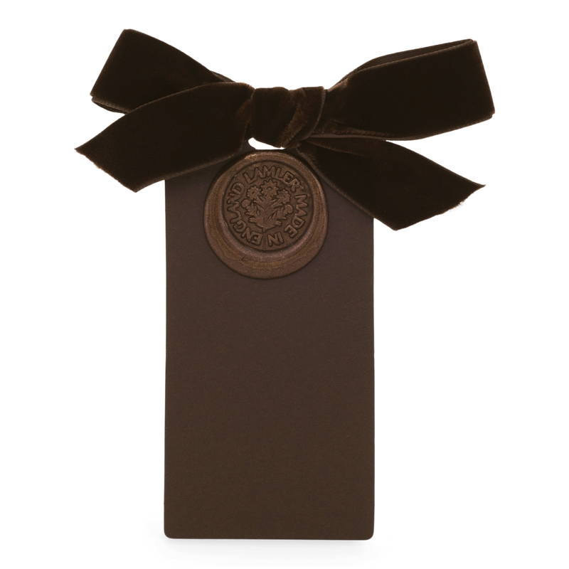 6 Waxed Card Tags | Chocolate